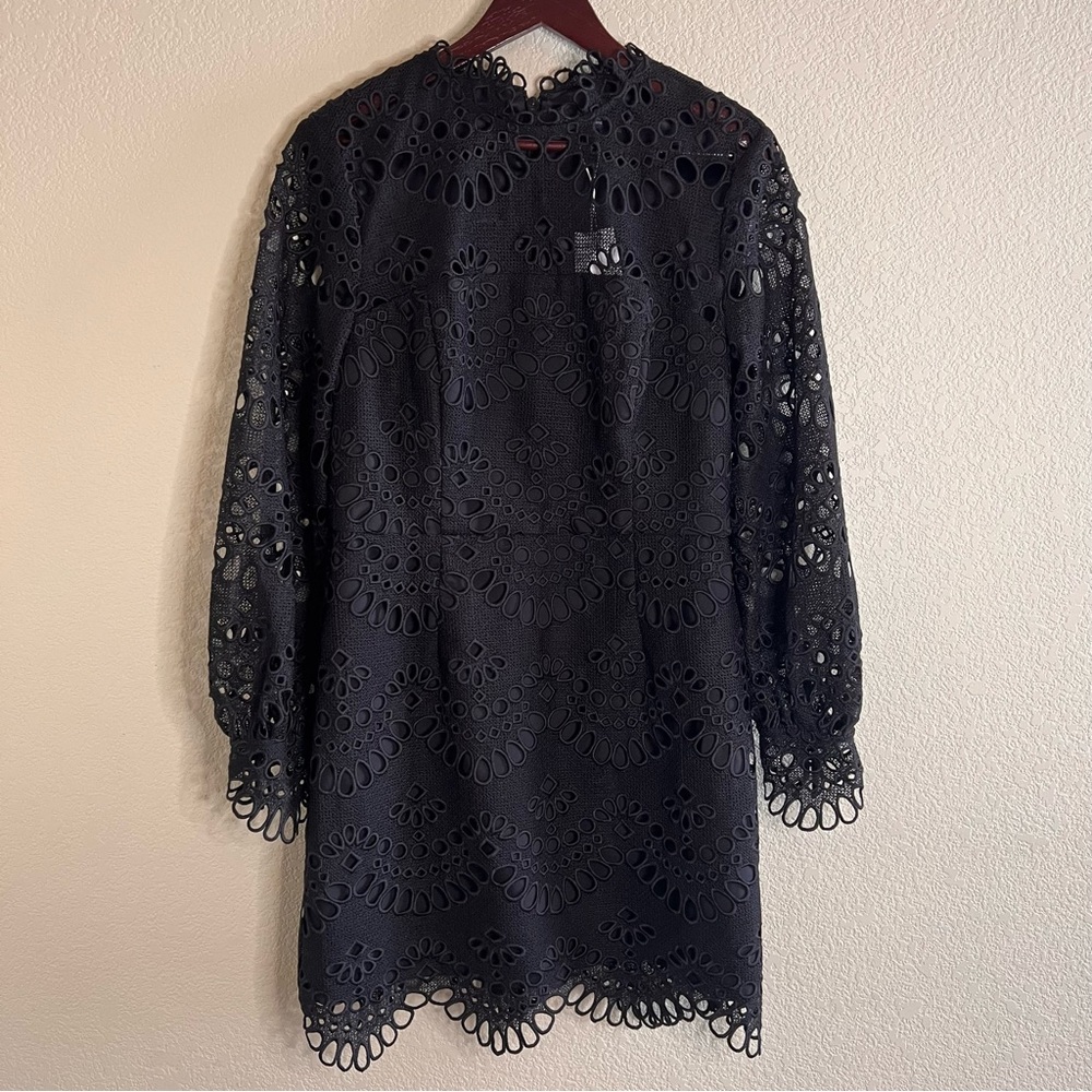 Ever New Melbourne Black Eyelet Glenda Balloon Sleeves Dress Size 8 NWT